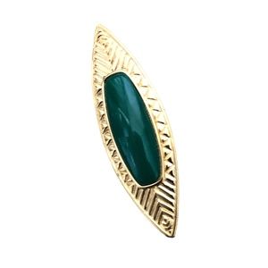 Vintage MONET Egyptian Green Gold Tone Pin Brooch